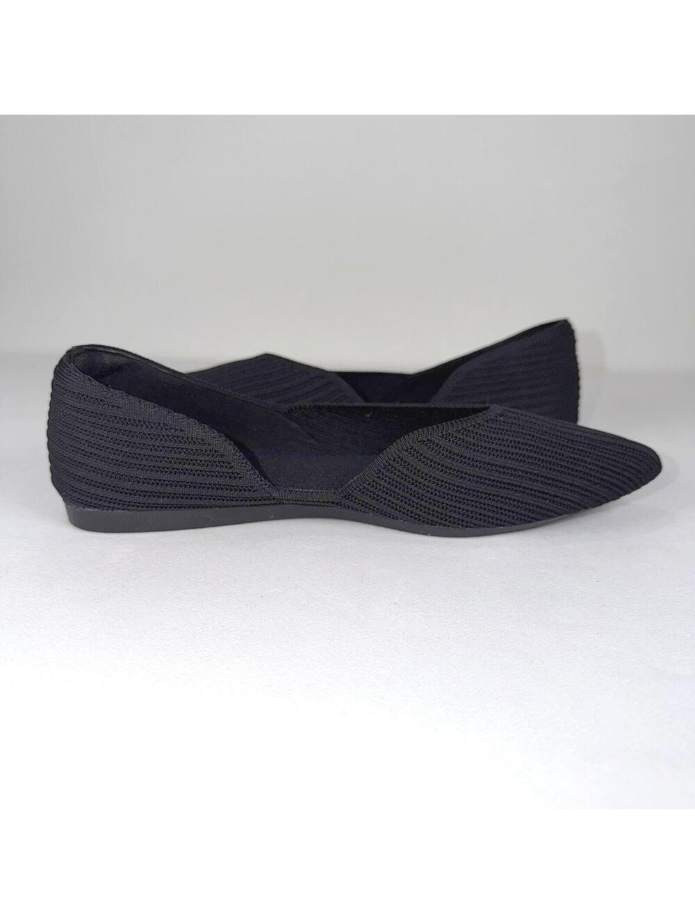 Frank Mully Pointed Toe Black d’Orsay Flats - 9.5 - Picture 3 of 7